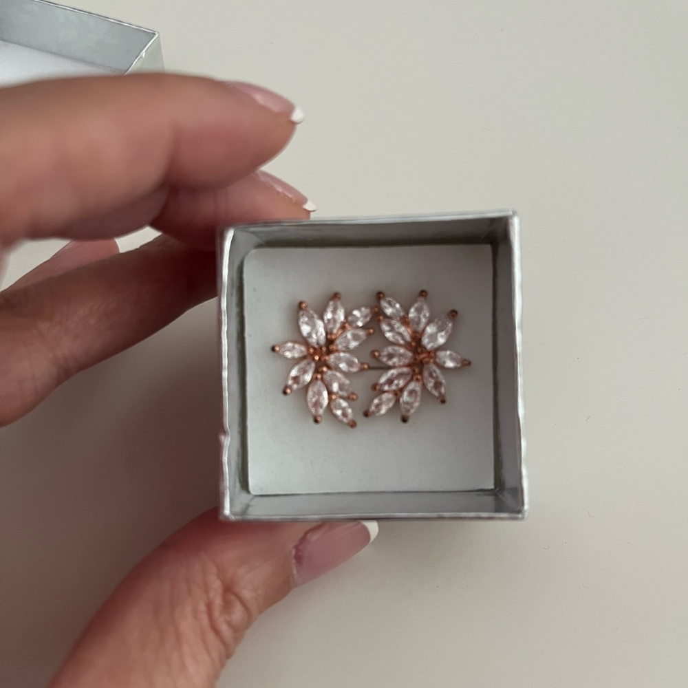 Rosegold Floral Earrings